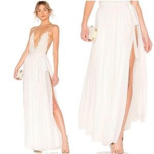 NWT MICHAEL COSTELLO X REVOLVE ATHENA SKIRT WHITE